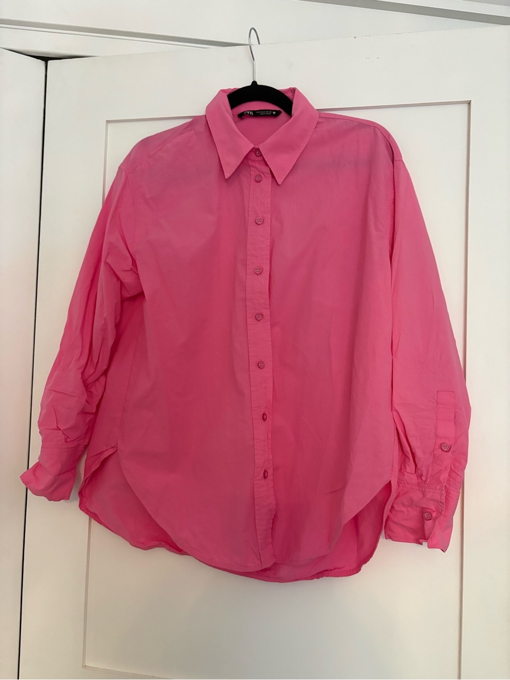 Oversized Pink Button-Down Shirt